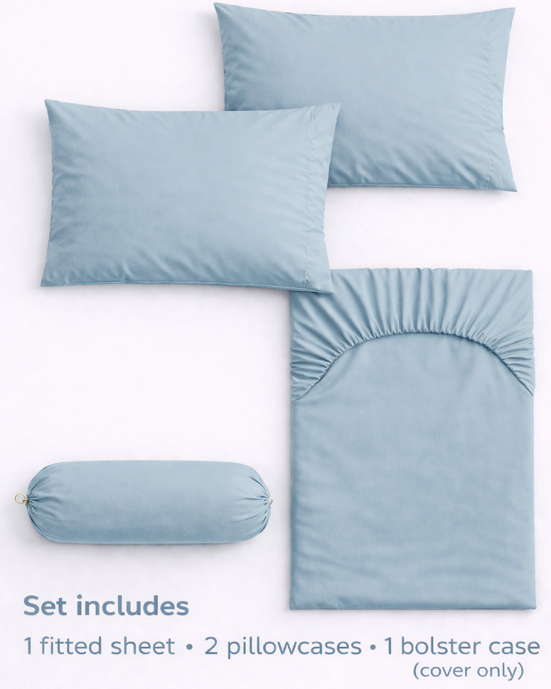 Snow Silk Bamboo Fitted Sheet Set