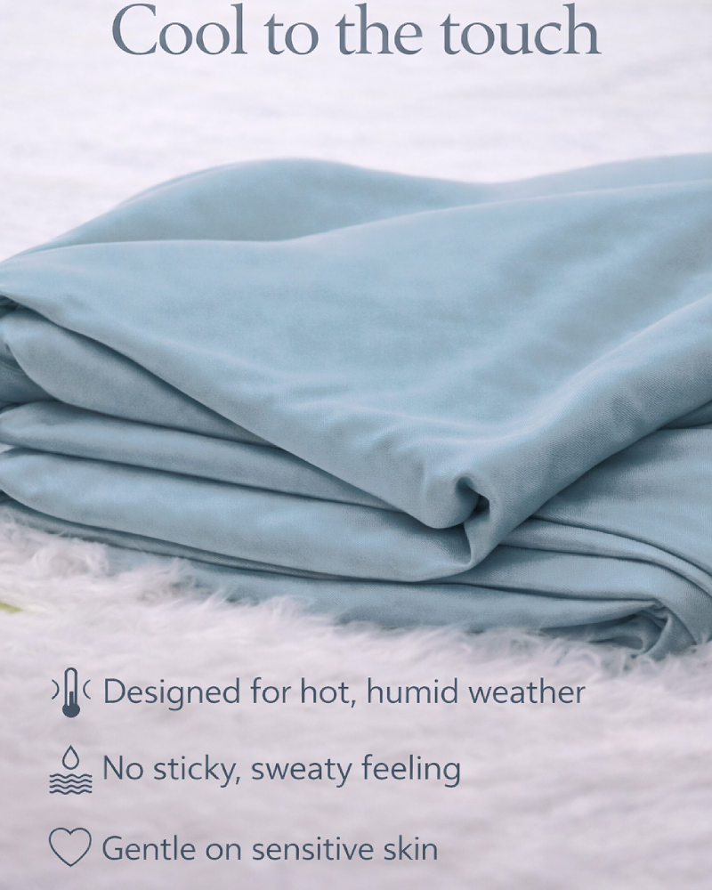 Snow Silk Bamboo Fitted Sheet Set