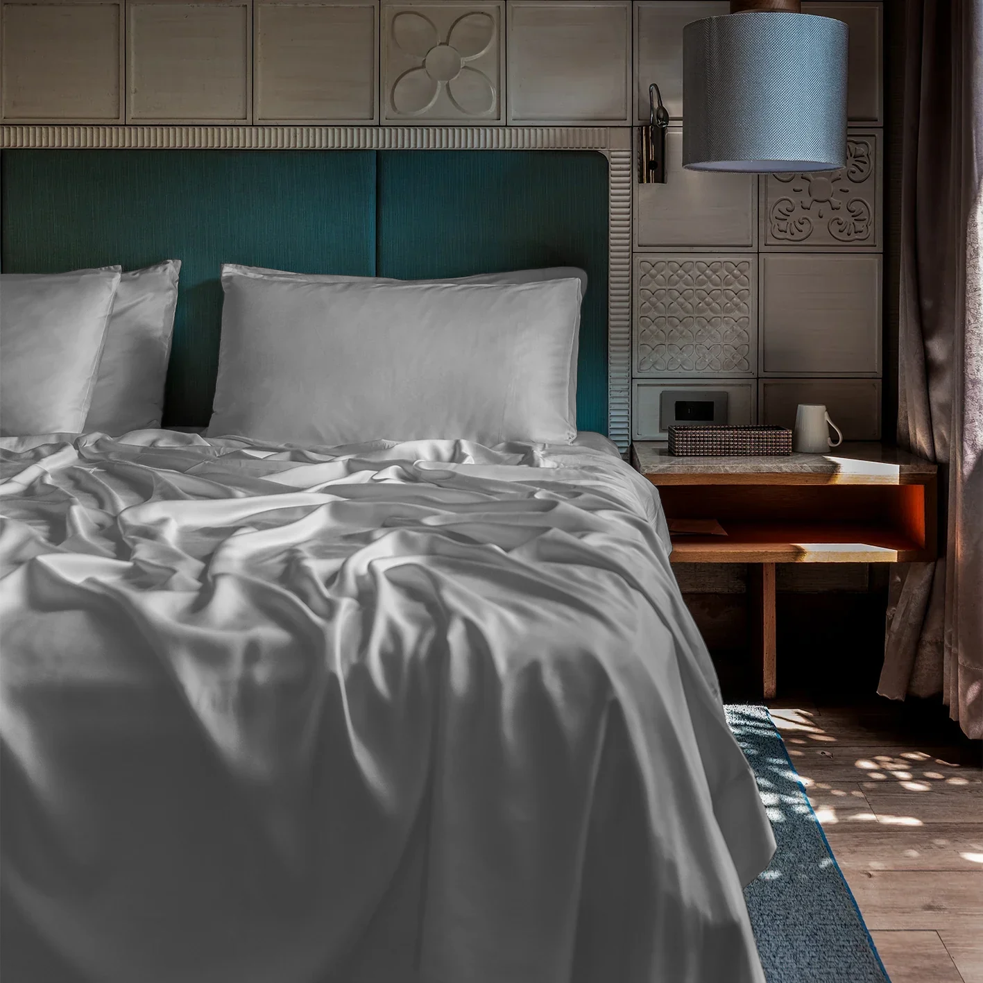 Bamboo Snow Silk Fitted Sheet Set