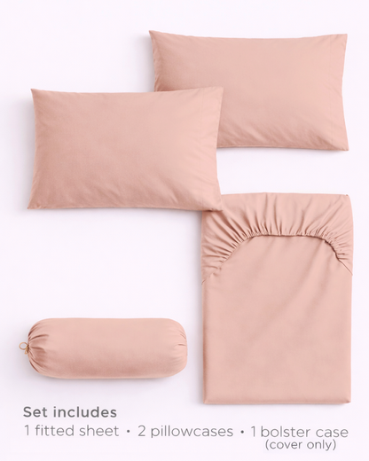 Snow Silk Bamboo Fitted Sheet Set