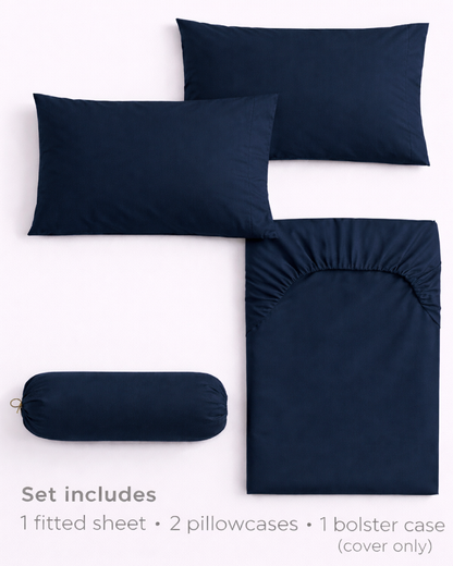 Snow Silk Bamboo Fitted Sheet Set